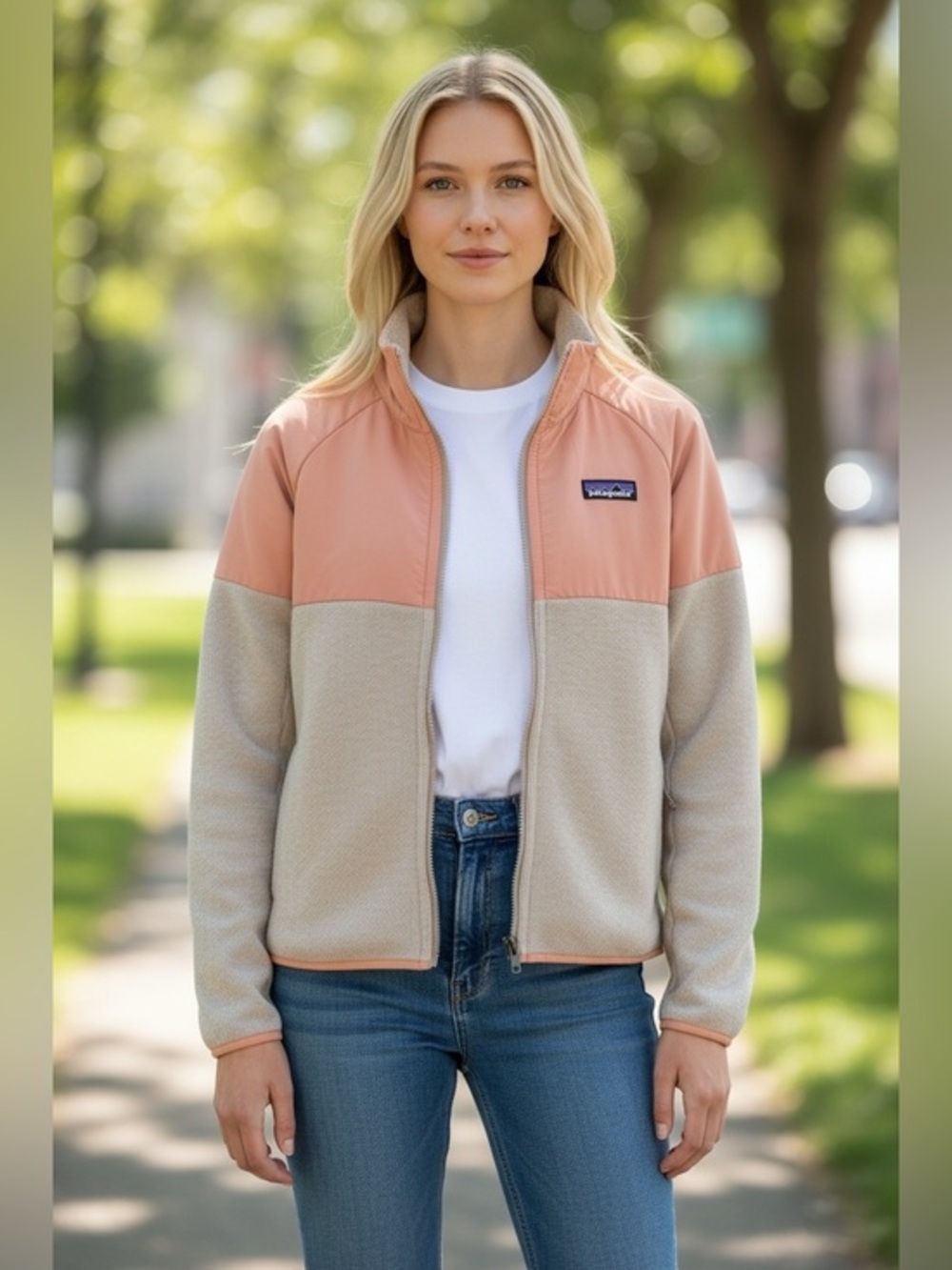 Patagonia Better Sweater Shelled Jacket Pink Cream Size Small